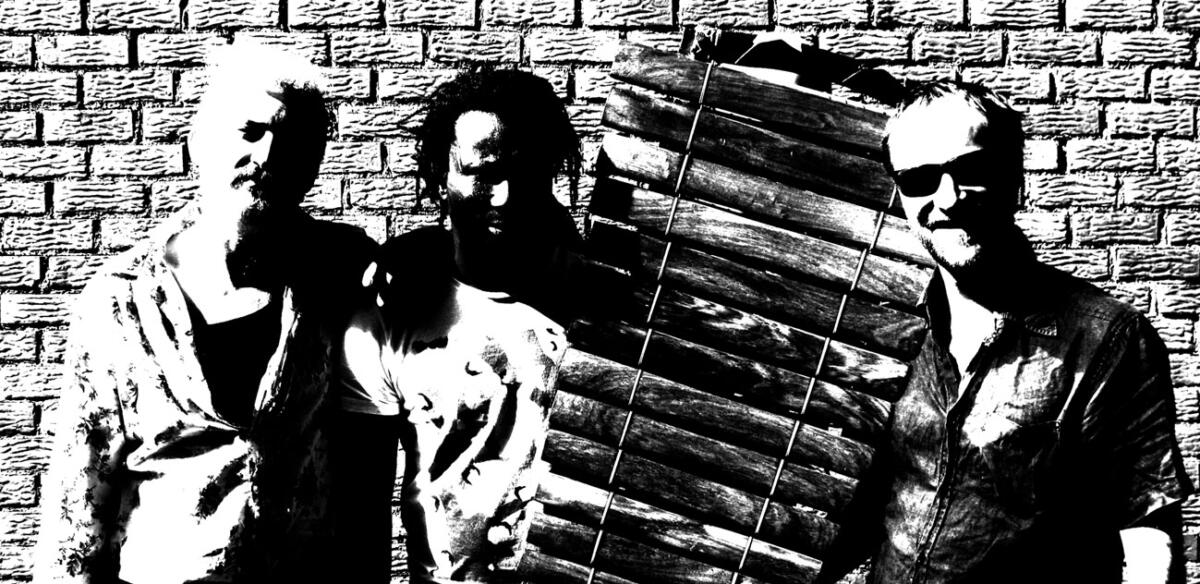 Yelemani Trio band portrait — Moussa Dembélé, Mathias Van de Wiele and Giovanni Barcella